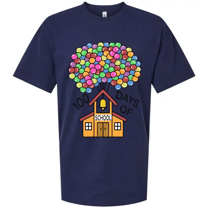 100 Days Of School Balloons Sueded Cloud Jersey T-Shirt