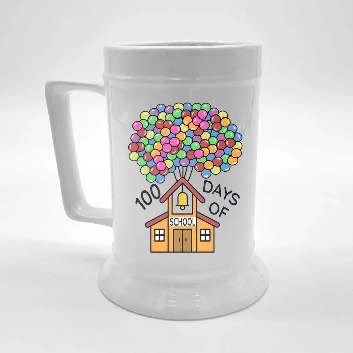 100 Days Of School Balloons Front & Back Beer Stein