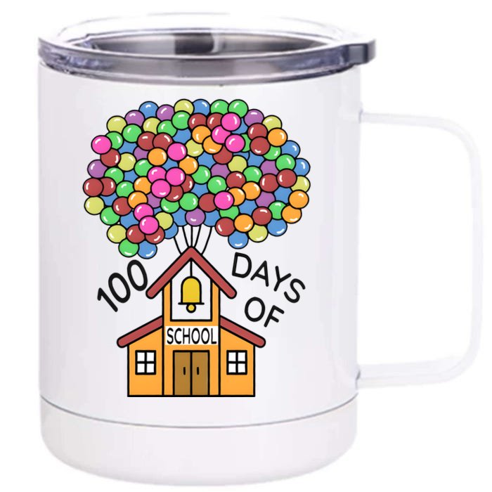 100 Days Of School Balloons Front & Back 12oz Stainless Steel Tumbler Cup