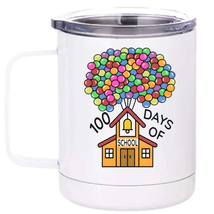 100 Days Of School Balloons Front & Back 12oz Stainless Steel Tumbler Cup