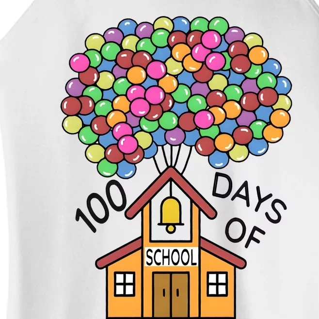 100 Days Of School Balloons Women’s Perfect Tri Rocker Tank