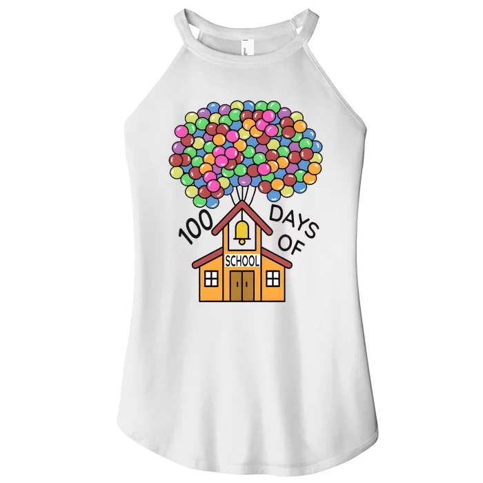 100 Days Of School Balloons Women’s Perfect Tri Rocker Tank