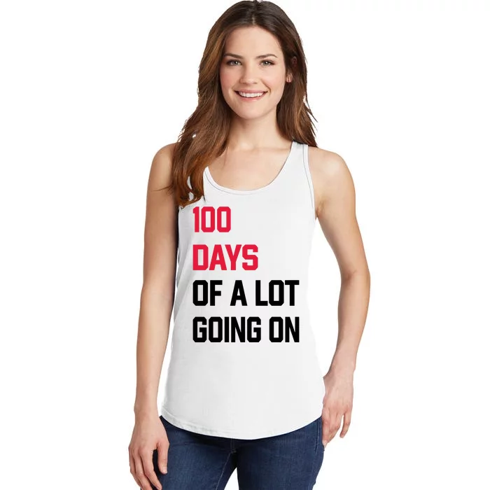 100 Days Of A Lot Going On Ladies Essential Tank