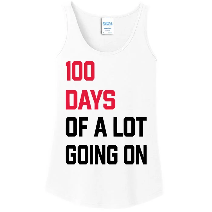 100 Days Of A Lot Going On Ladies Essential Tank