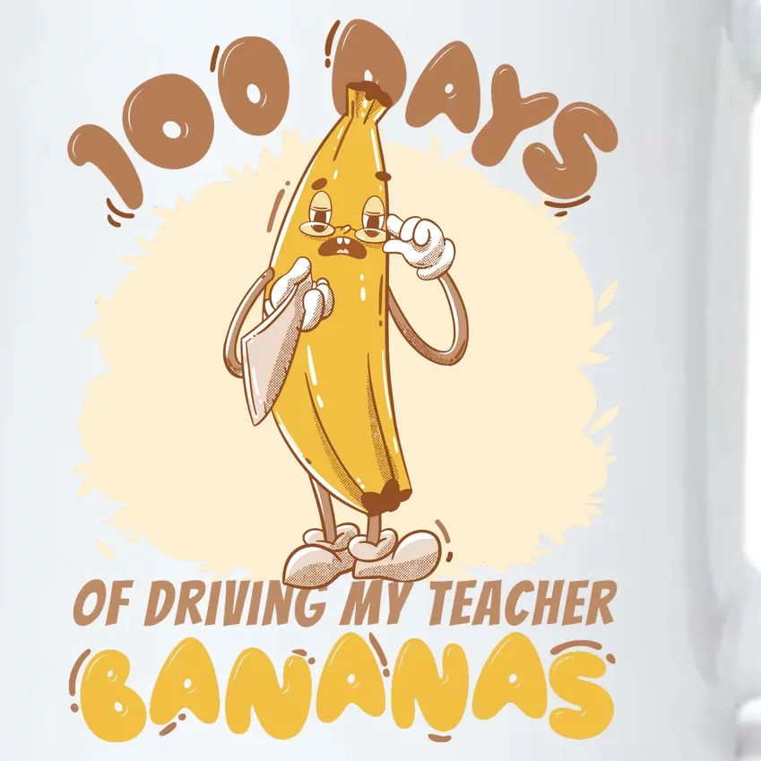 100 Days Of Driving My Teacher Bananas Funny Black Color Changing Mug