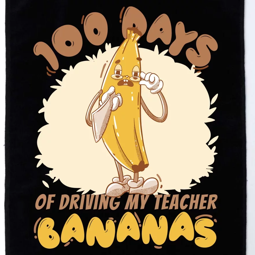 100 Days Of Driving My Teacher Bananas Funny Platinum Collection Golf Towel