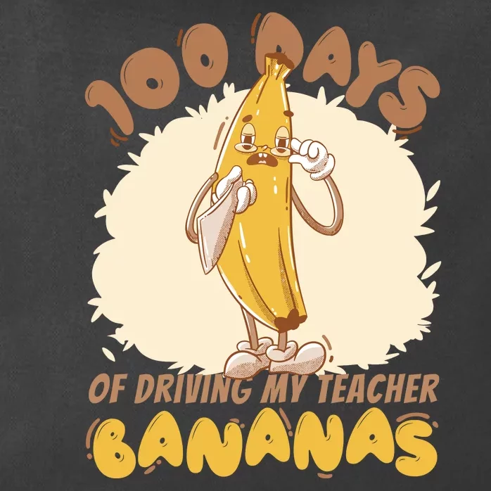 100 Days Of Driving My Teacher Bananas Funny Zip Tote Bag