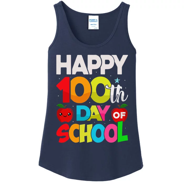 100 Days Of School Teacher Student 100th Day Ladies Essential Tank