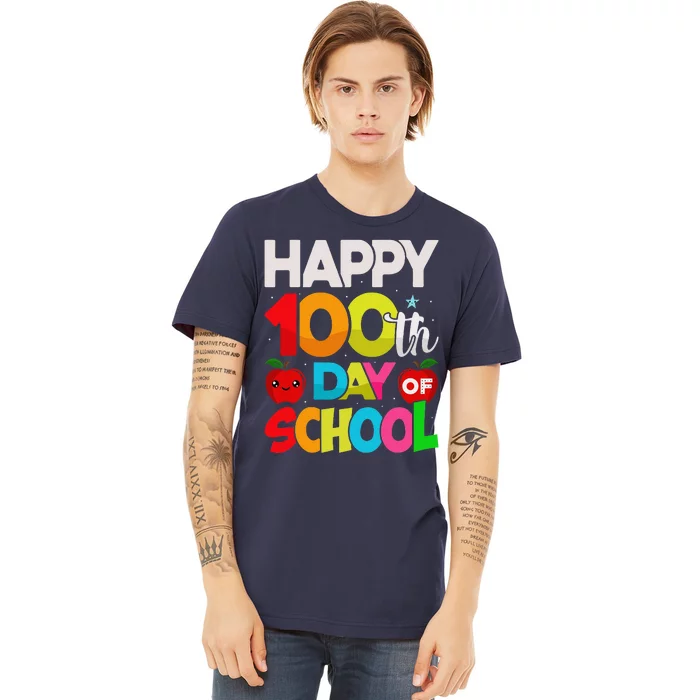 100 Days Of School Teacher Student 100th Day Premium T-Shirt