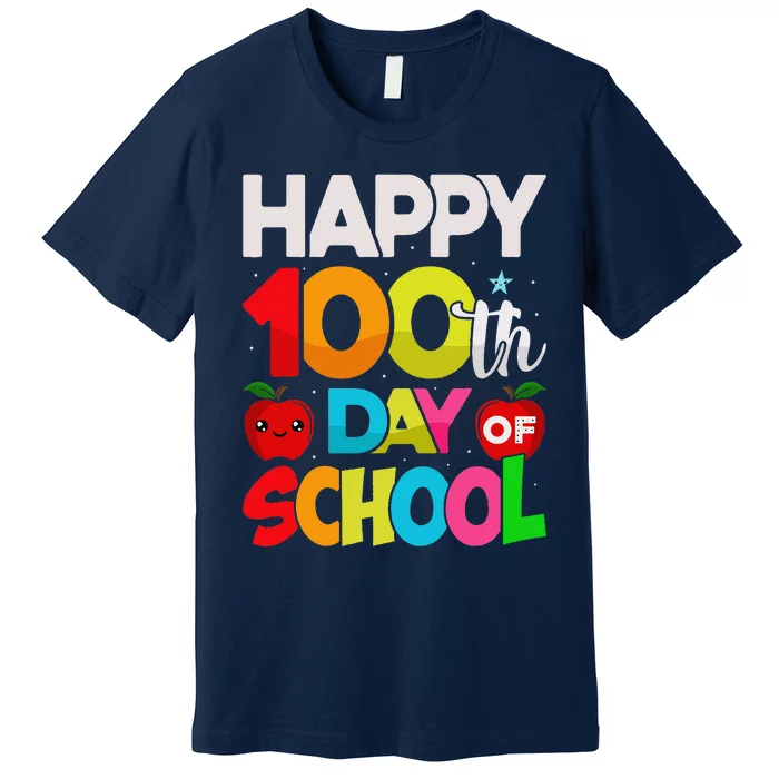 100 Days Of School Teacher Student 100th Day Premium T-Shirt