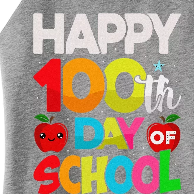 100 Days Of School Teacher Student 100th Day Women’s Perfect Tri Rocker Tank