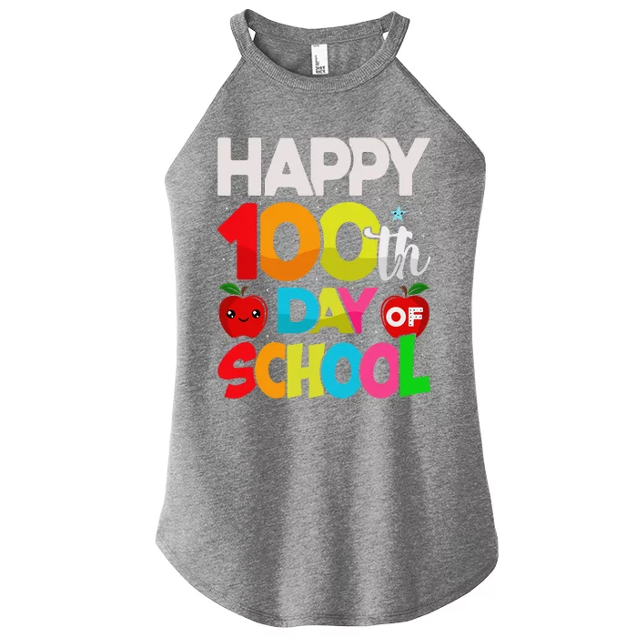 100 Days Of School Teacher Student 100th Day Women’s Perfect Tri Rocker Tank