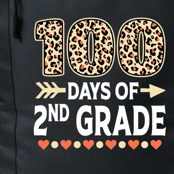 100 Days Of Second Grade Teacher 100Th Day Of School Leopard Gift Daily Commute Backpack