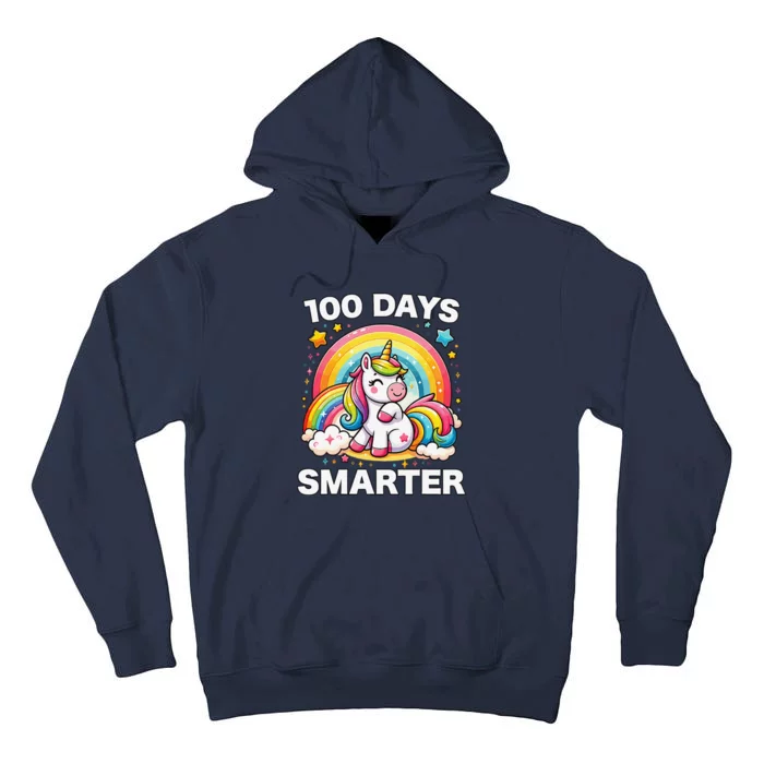 100 Days Of School Unicorn Girl Teacher 100th Day Of School Tall Hoodie