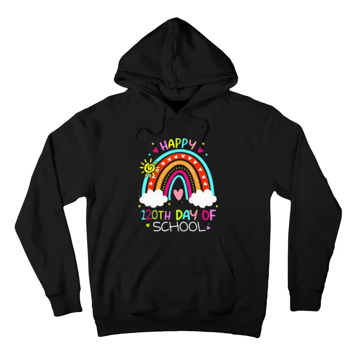 120th Day Of School Rainbow 120 Days Smarter Teacher Hoodie