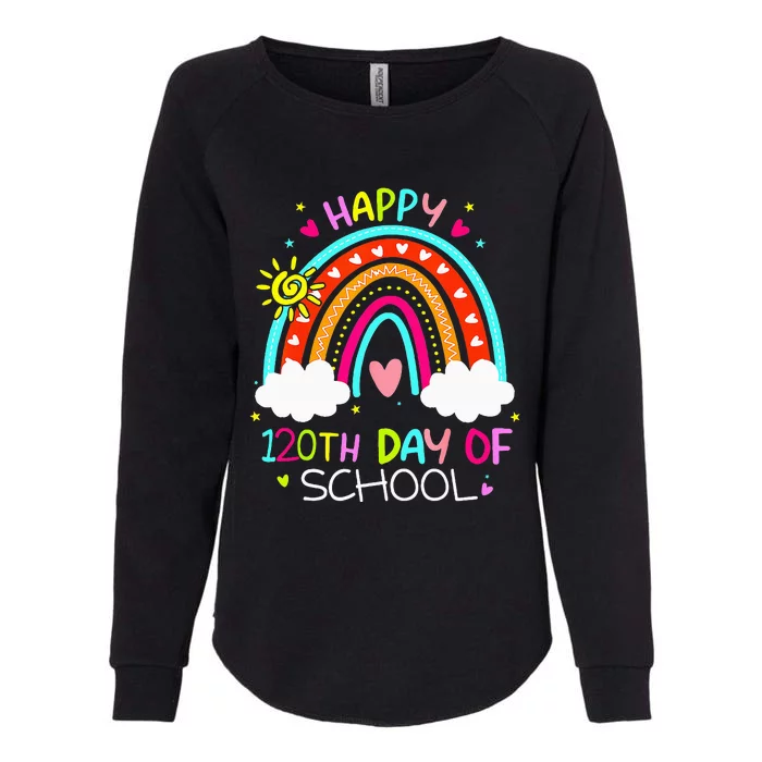 120th Day Of School Rainbow 120 Days Smarter Teacher Womens California Wash Sweatshirt