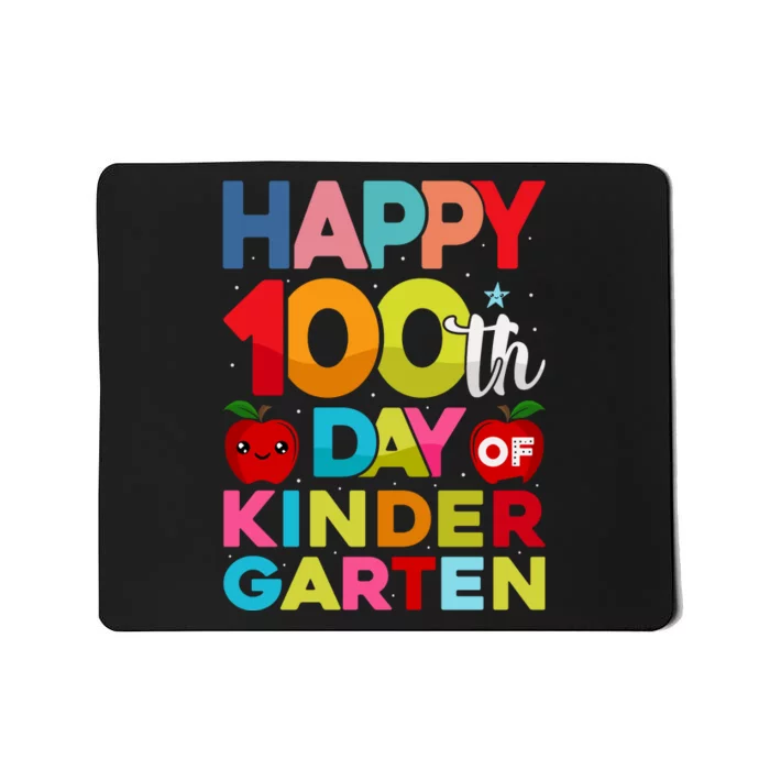 100 Days Of Kindergarten Happy 100th Day Of School Gift Mousepad