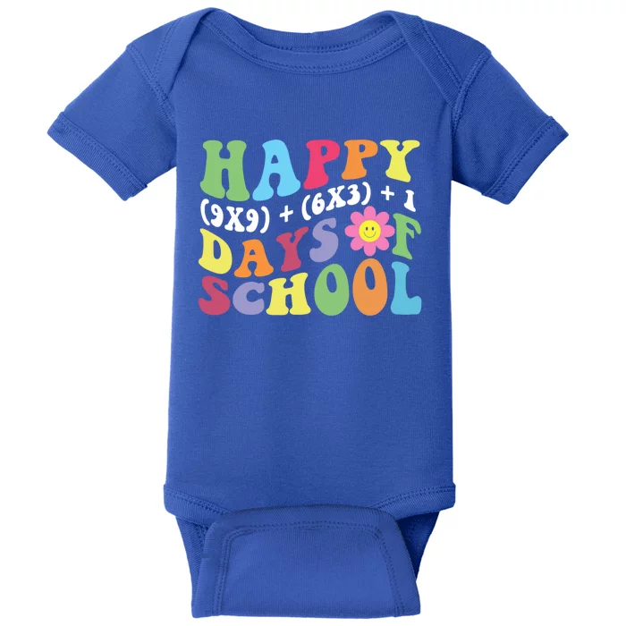 100th Day Of School Math Formula 100 Days Of School Teacher Gift Baby Bodysuit