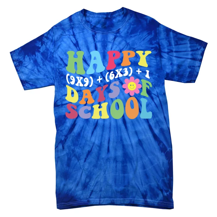 100th Day Of School Math Formula 100 Days Of School Teacher Gift Tie-Dye T-Shirt