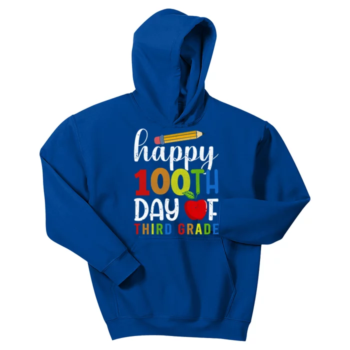 100 Days Of Third Grade Happy 100Th Day Of School 3Rd Grade Cute Gift Kids Hoodie