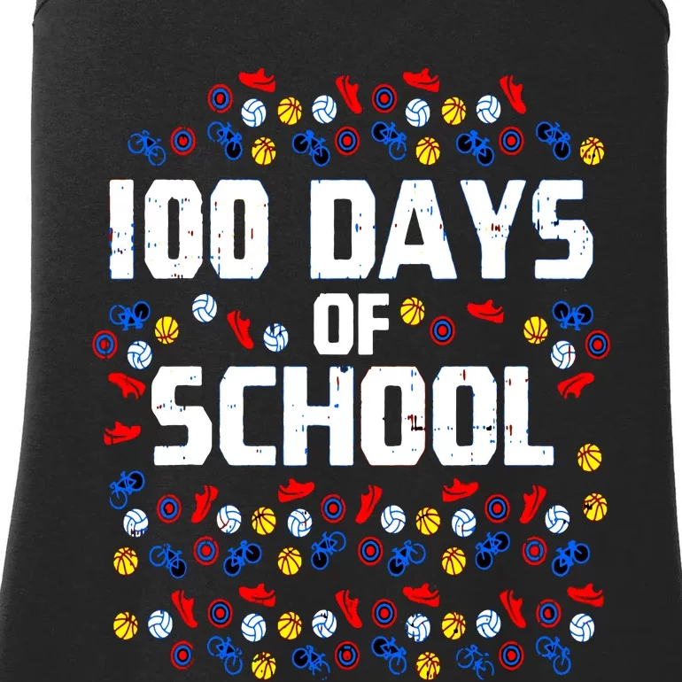 100 Days Of School  Sport Player Ladies Essential Tank