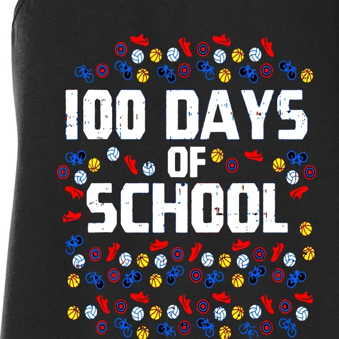 100 Days Of School  Sport Player Women's Racerback Tank