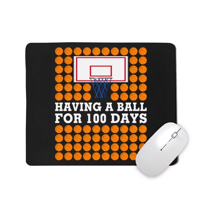 100th Day Of School Basketball Balls 100 Basket Balls Basketball Hoop Mousepad