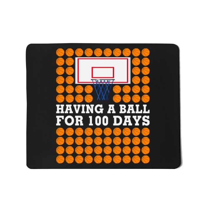 100th Day Of School Basketball Balls 100 Basket Balls Basketball Hoop Mousepad