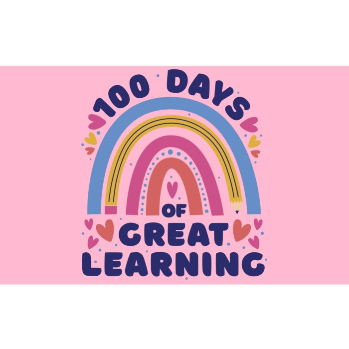 100 Days Of Great Learning School Rainbow Bumper Sticker