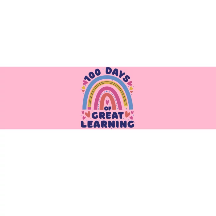 100 Days Of Great Learning School Rainbow Bumper Sticker