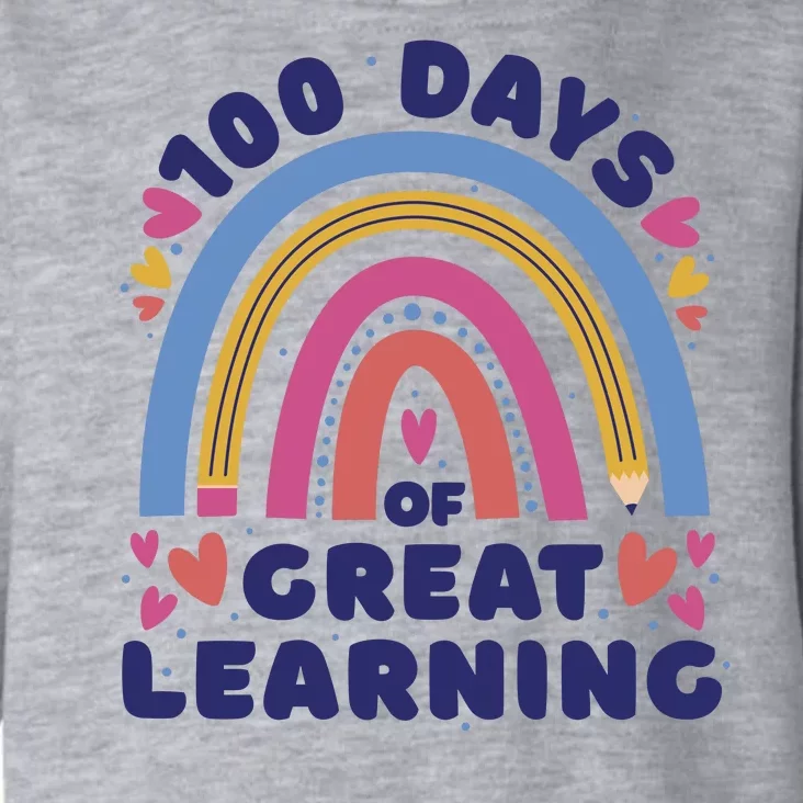 100 Days Of Great Learning School Rainbow Toddler Hoodie