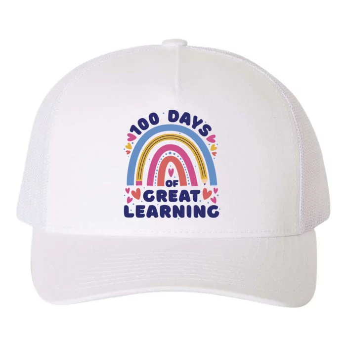 100 Days Of Great Learning School Rainbow Yupoong Adult 5-Panel Trucker Hat