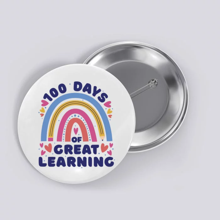 100 Days Of Great Learning School Rainbow Button