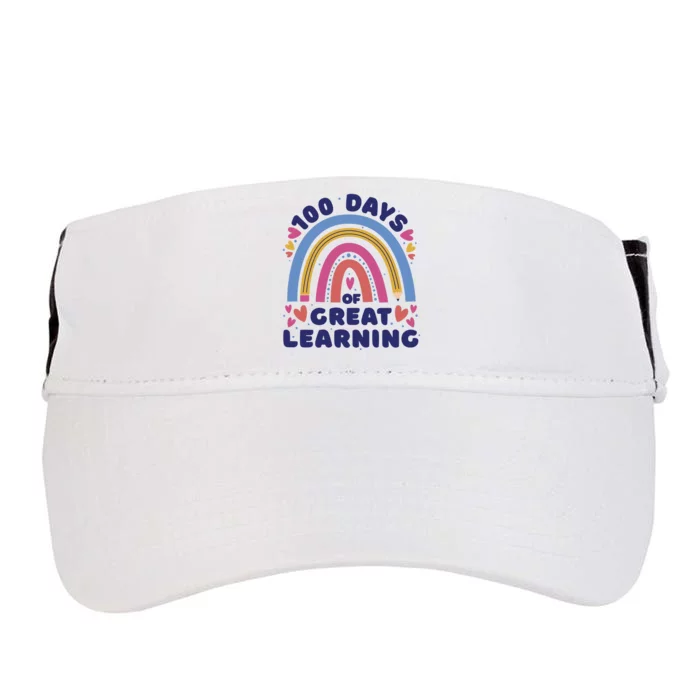 100 Days Of Great Learning School Rainbow Adult Drive Performance Visor