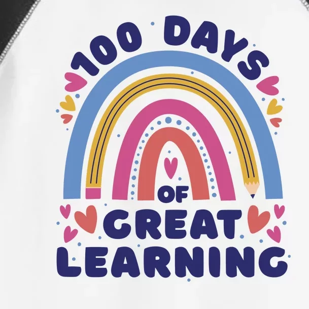 100 Days Of Great Learning School Rainbow Toddler Fine Jersey T-Shirt