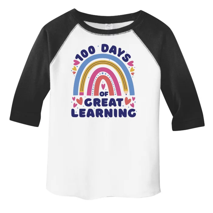 100 Days Of Great Learning School Rainbow Toddler Fine Jersey T-Shirt