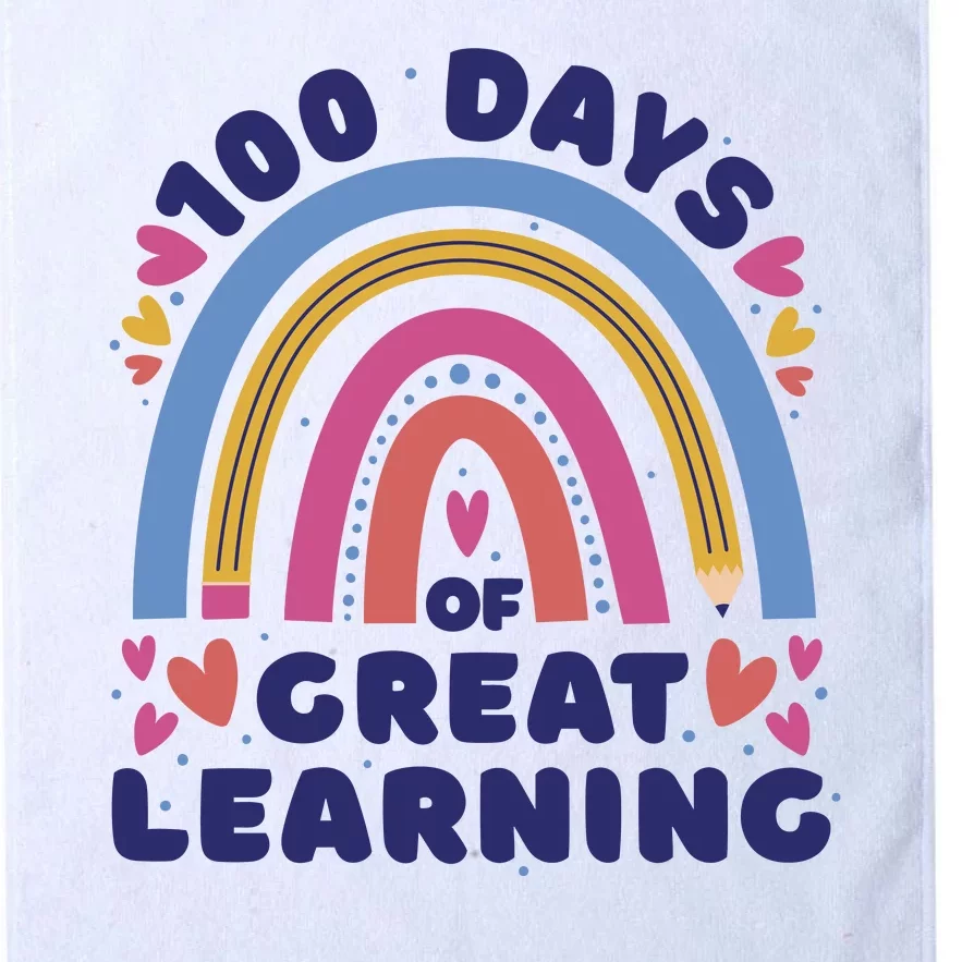 100 Days Of Great Learning School Rainbow Platinum Collection Golf Towel