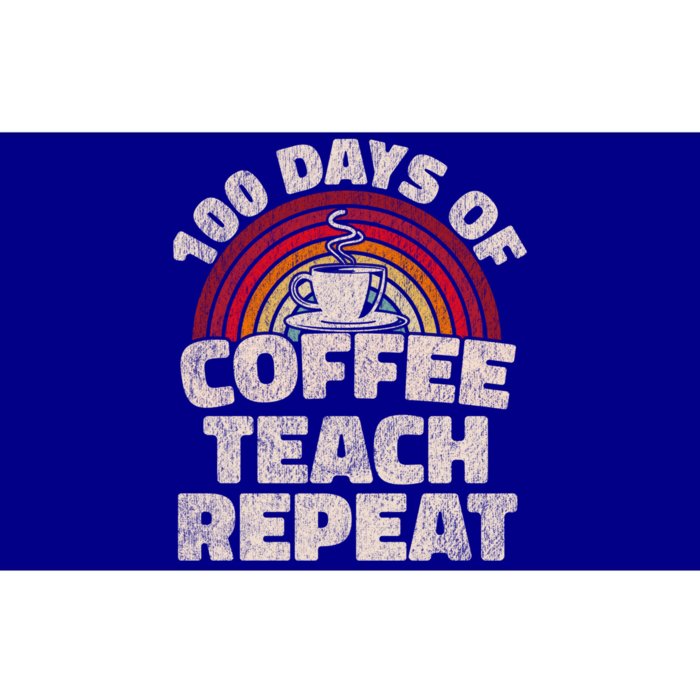 100 Days Of Coffee Teach Repeat 100th Day School Teacher Gift Bumper Sticker