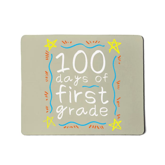 100 Days Of First Grade 100 Days Of School Mousepad