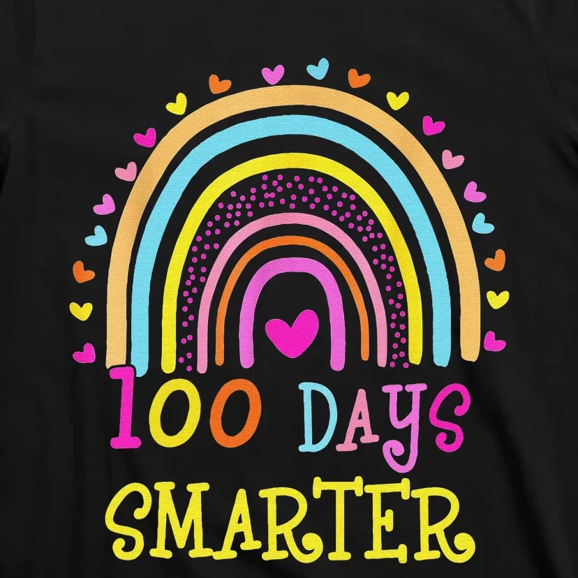 100th Day Of School Teacher rainbow 100 Days Smarter T-Shirt