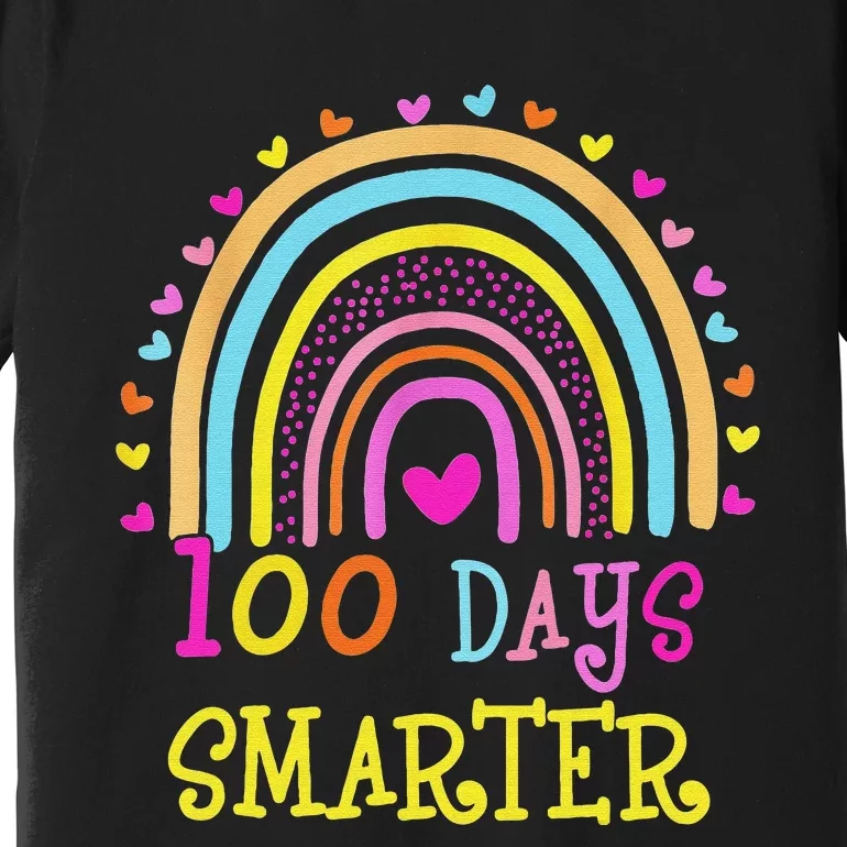 100th Day Of School Teacher rainbow 100 Days Smarter Premium T-Shirt