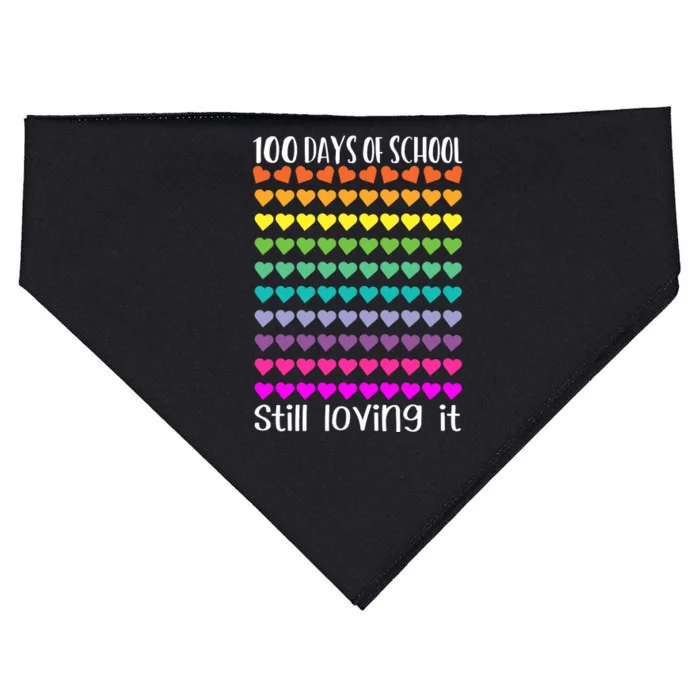 100 Days Of School Still Loving It USA-Made Doggie Bandana