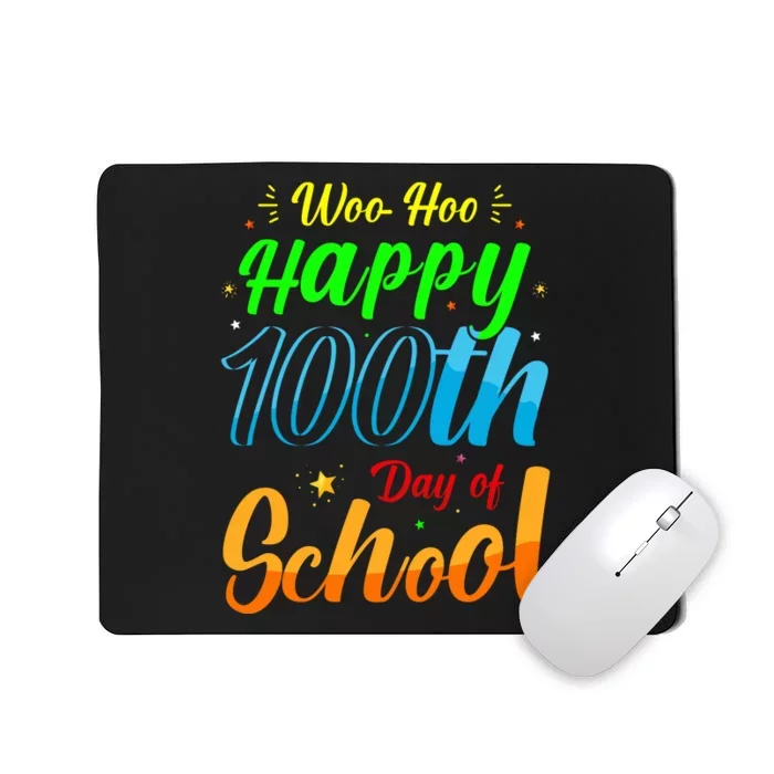 100th Day of School Teachers Kids Child Happy 100 Days Mousepad