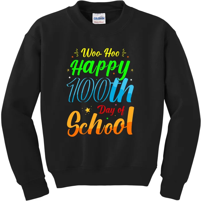 100th Day of School Teachers Kids Child Happy 100 Days Kids Sweatshirt