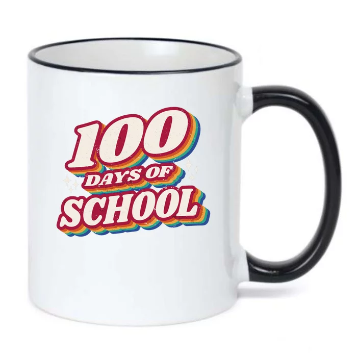 100 Days Of School Retro Black Color Changing Mug