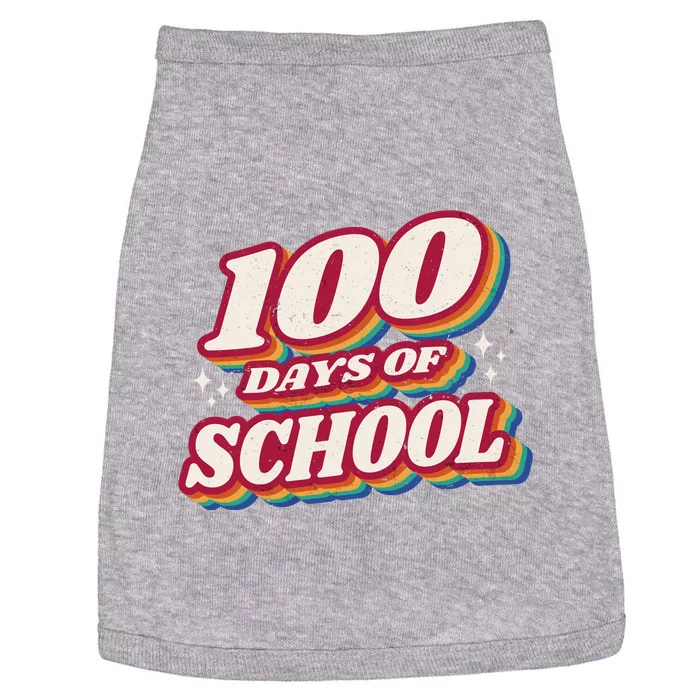 100 Days Of School Retro Doggie Tank