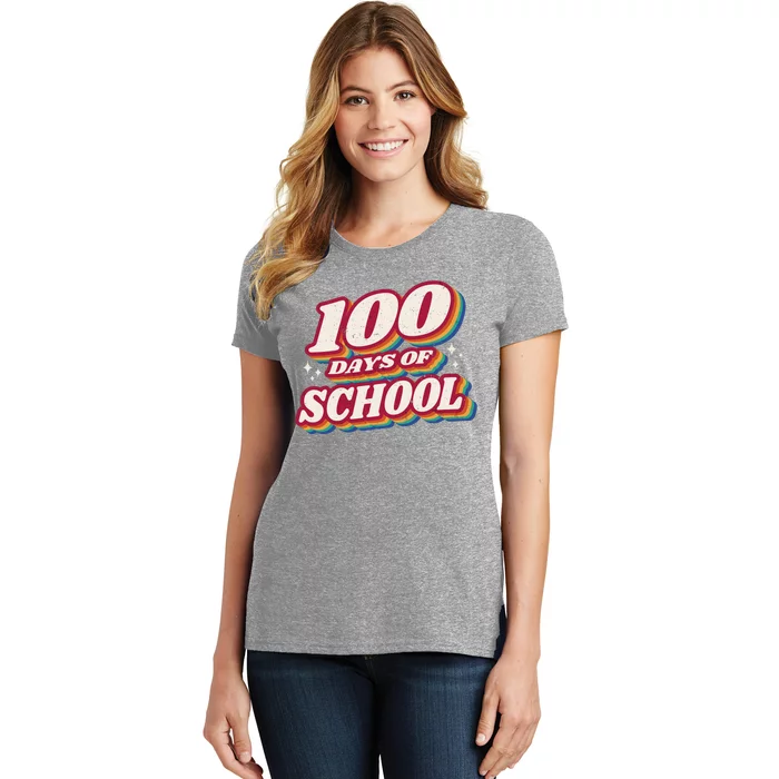 100 Days Of School Retro Women's T-Shirt