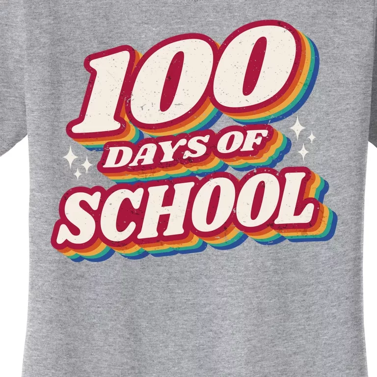 100 Days Of School Retro Women's T-Shirt