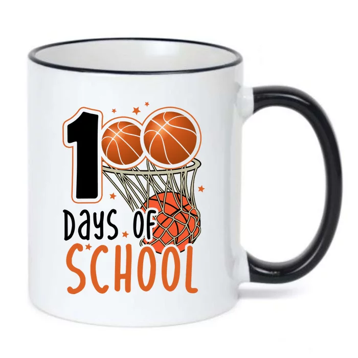 100 Days Of School Basketball Black Color Changing Mug