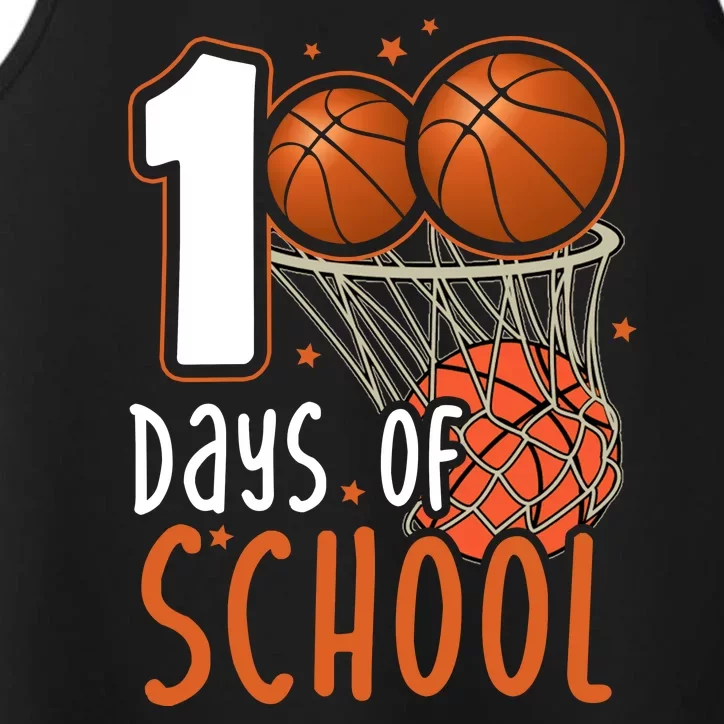 100 Days Of School Basketball Performance Tank